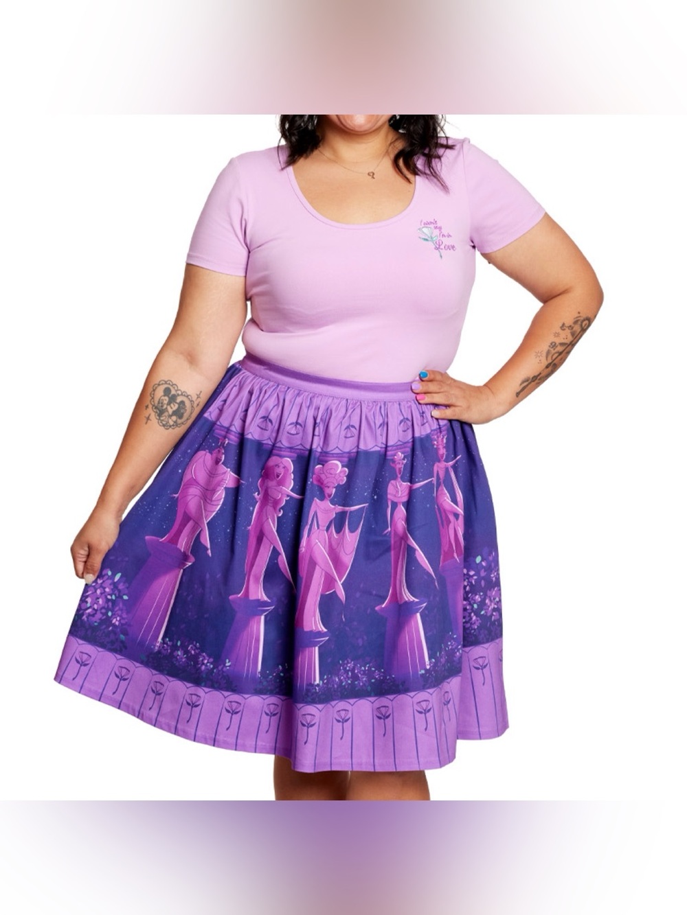 Loungefly Disney Stitch Shoppe Hercules Muses Sandy Skirt & Matching Top SET 1X - Picture 16 of 16